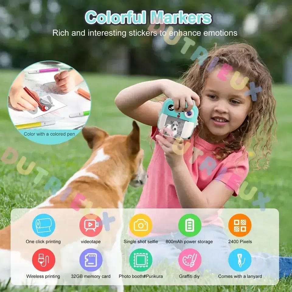 Cat Camera Printer, Children Instant Print Camera, Kids Photography Digital Photo Camera, 2-in-1 Portable Digital Camera, Pocket Printer With Thermal Paper Roll, Mini Bluetooth Photo Printer Camera Cat Camera Printer, Children Instant Print Camera, Kids Photography Digital Photo Camera, 2-in-1 Portable Digital Camera, Pocket Printer With Thermal Paper Roll, Mini Bluetooth Photo Printer Camera